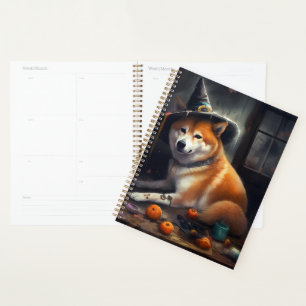 Agenda Shiba Inu Pumpkins Halloween Assustado