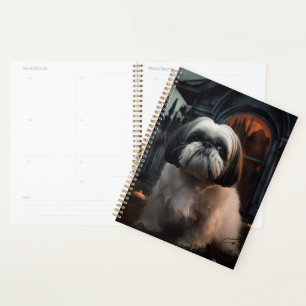 Agenda Shih Tzu Halloween Assustador