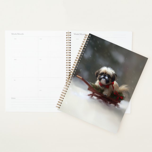 Agenda Shih Tzu Natal neve inverno (Exibição)