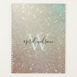 Agenda Shimmer Verde-Rosa-Rosa Elegante