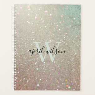 Agenda Shimmer Verde-Rosa-Rosa Elegante