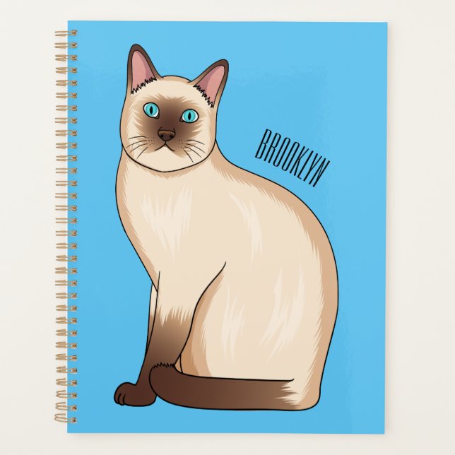 Agenda Siamese cat cartoon illustration (Frente)