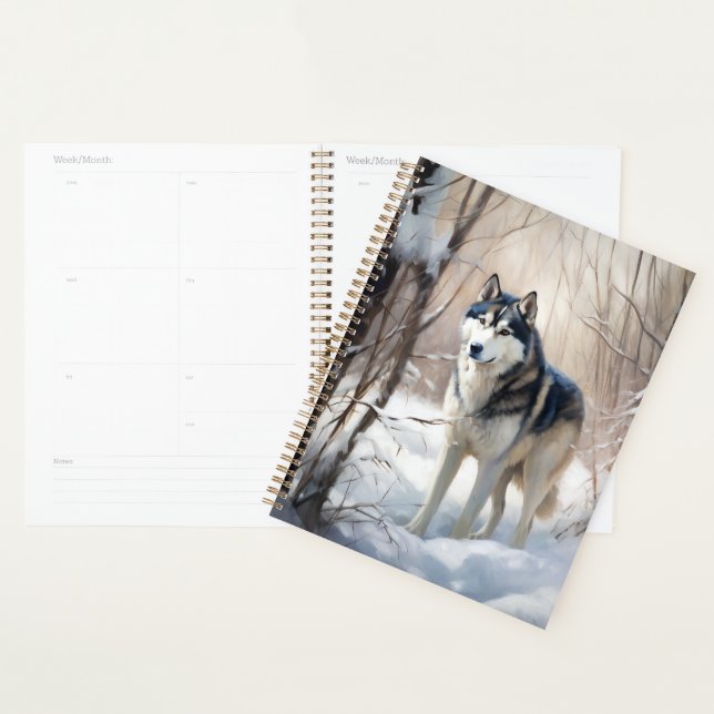 Agenda Siberian Husky Deixe-o nevar no Natal (Exibição)