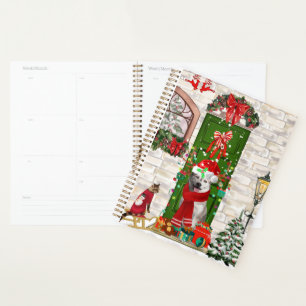 Agenda Siberian Husky Dog Christmas