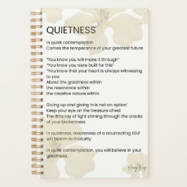 Agenda Silêncio Poema de Palavras Escrito Inspiracional