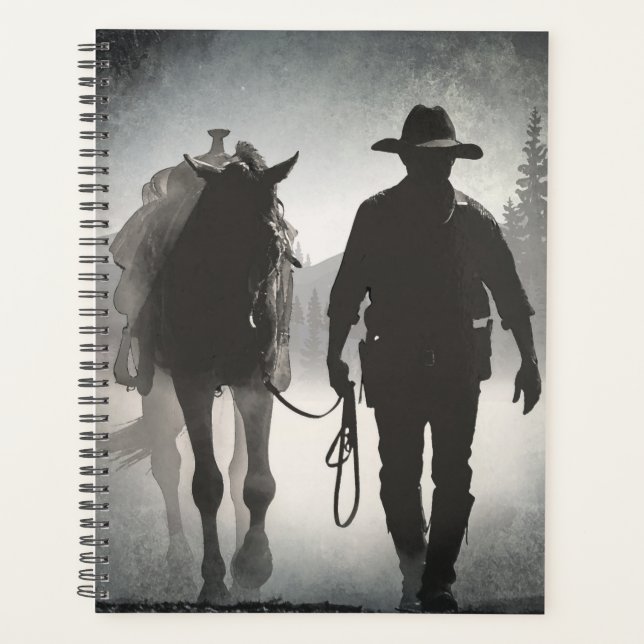 Agenda Silhouette Horse Cowboy (Frente)