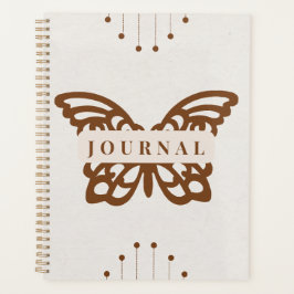 Agenda Silhueta de Borboleta Boho Moderna & Mística