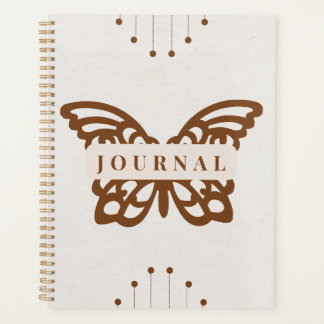 Agenda Silhueta de Borboleta Boho Moderna & Mística