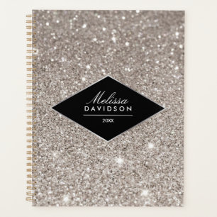 Agenda Silver Glitter e Livro de Compromissos Glamor