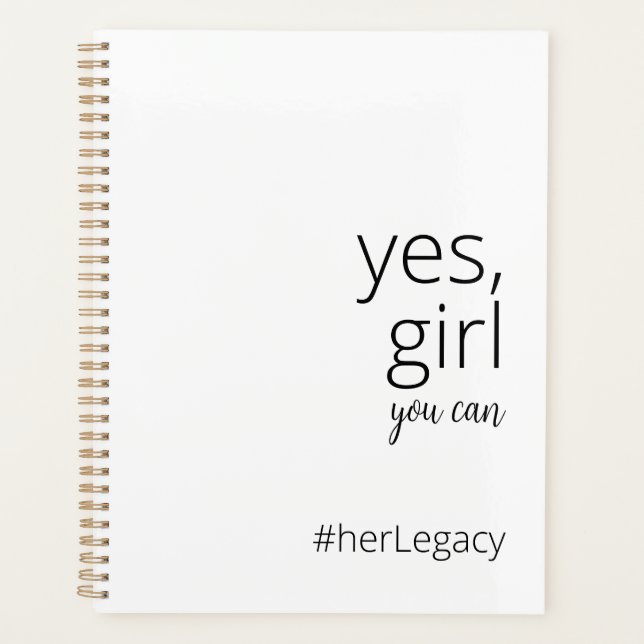 Agenda Sim Garota Que Você Pode - Motivação Feminista (Frente)