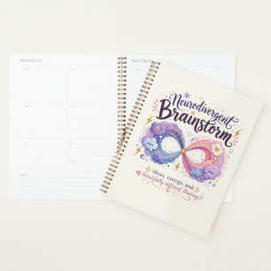 Agenda Símbolo de Infinito do Cérebro Neurodivergente