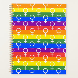 Agenda Símbolo feminino - Padrão do arco-íris