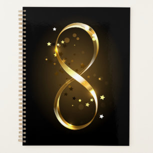 Agenda Símbolo Infinity do ouro