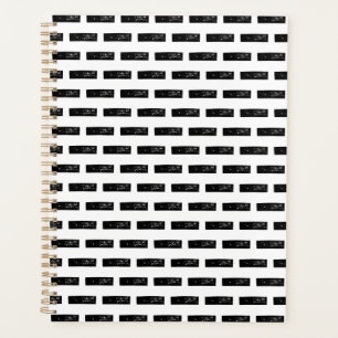 Agenda Símbolo matemático "Menos" preto e branco, Lino Cu