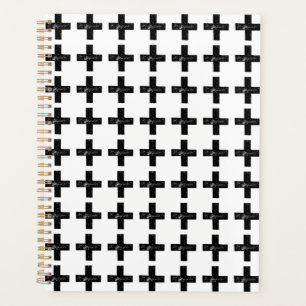 Agenda Símbolo matemático preto e branco "Plus" - Lino Cu