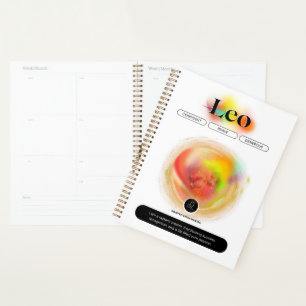 Agenda Símbolo Moderno Zodiac Cotação Leo Elemento Fogo