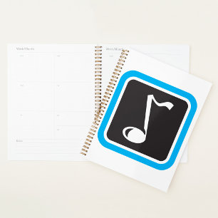 Agenda Símbolo Musical Minimalista Negrito da Nota Musica