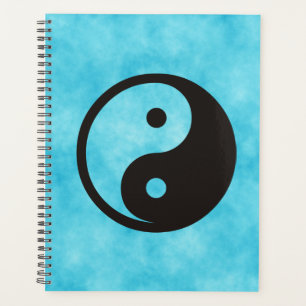 Agenda Símbolo Yin Yang - desenho de tatuagem sólido