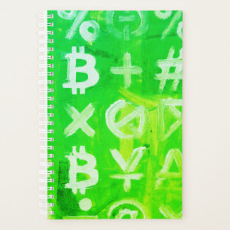 Agenda Símbolos de Bitcoin (Lucro Brilhante Verde - 2)