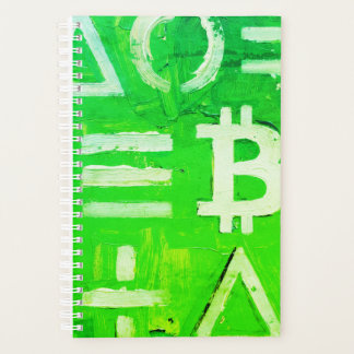 Agenda Símbolos de Bitcoin (Lucro Brilhante Verde - 5)