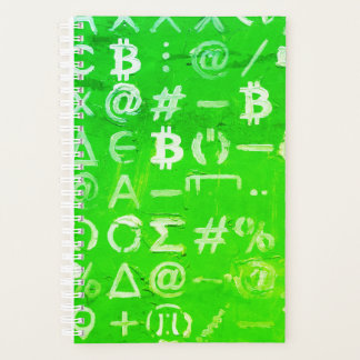 Agenda Símbolos de Bitcoin (Lucro Brilhante Verde - 8)