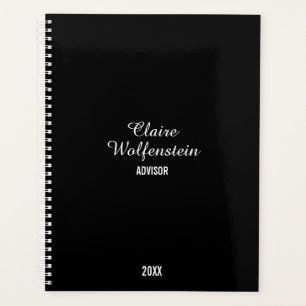 Agenda Simple Black White Script Professional Business
