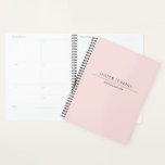 Agenda Simple Pink Professional Minimal Modern Business<br><div class="desc">Modern business planner featuring a simple and minimal pink design with your name in a traditional serfi font along with your title.  This professional planner is versatile for any type of business.</div>