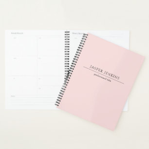 Agenda Simple Pink Professional Minimal Modern Business
