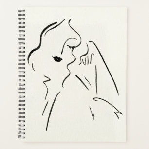 Agenda Simple Study - Desenho de uma Senhora