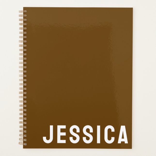 AGENDA SIMPLE STYLISH MODERN CUSTOMIZED NAME DAILY (Frente)
