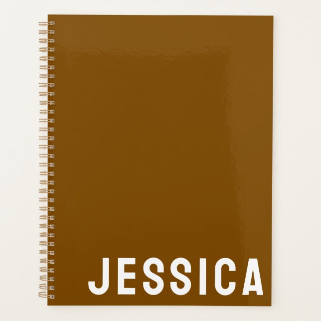 AGENDA SIMPLE STYLISH MODERN CUSTOMIZED NAME DAILY (Frente)