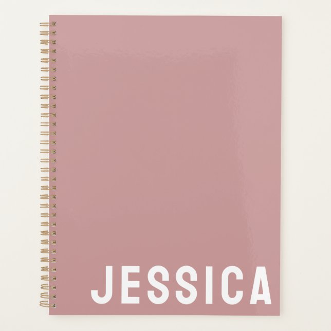 AGENDA SIMPLE STYLISH MODERN CUSTOMIZED NAME DAILY (Frente)