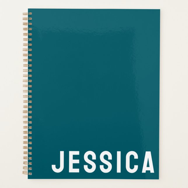 AGENDA SIMPLE STYLISH MODERN CUSTOMIZED NAME DAILY (Frente)