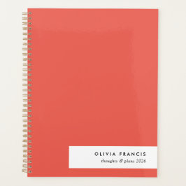 Agenda Simples 2026 do Colorblock Red Modern