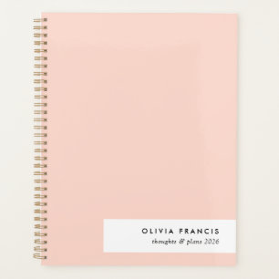 Agenda Simples 2026 Moderno Blush Rosa Feminina
