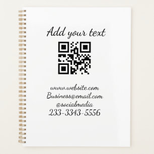 Agenda simples código QR personalizado adicionar seu nome