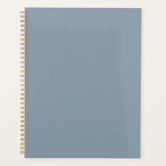 Agenda Simples cor azul de pombo empoeirado (Frente)