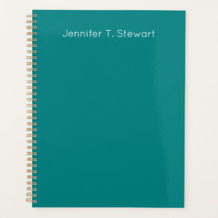 Agenda Simples Elegante Profissional Branco e Teal
