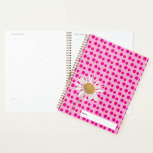 Agenda Simples Elegantes Flores Mínimas Brancas em Fundo 
