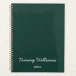 Agenda Simples Emerald Green Professional<br><div class="desc">Esses minimalistas simples podem ser personalizados para incluir um nome ou qualquer texto de sua escolha. Se você não quer texto e prefere apenas um vazio,  então você pode simplesmente excluir o texto.</div>