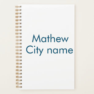 Agenda simples letra inicial monograma adicionar sua letr