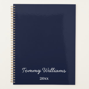 Agenda Simples Marinho azul mínimo profissional