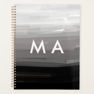 Agenda Simples monograma adicione seu nome com letra míni