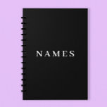 Agenda Simples Preto Personalizado Adicionar Seu Nome Ele<br><div class="desc">Simples Preto Personalizado Adicione Seu Nome Design Elegante para Qualquer Um.</div>