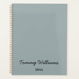 Agenda Simples profissional azul empoeirado minimalista