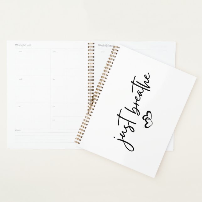 Agenda Simples "Respirar" e inspiração minimalista (Exibição)