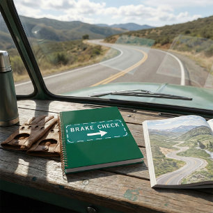 Agenda Sinal de estrada de verificação de freio com seta