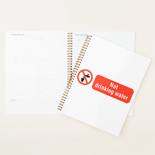 Agenda Sinal de segurança de água não Bebendo