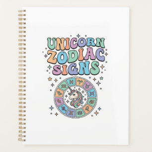 Agenda Sinal Zodíaco Unicórnio Desenho Vetorial Kawaii_1