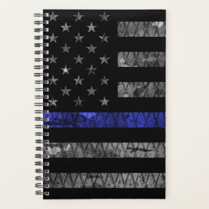 Agenda Sinalizador de Linha Azul Fino da Polícia